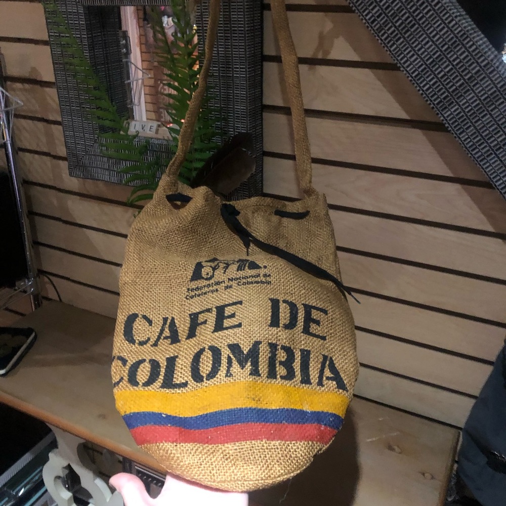 Burlap satchel